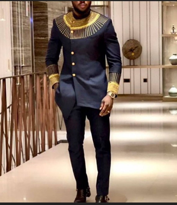 Bibi African Men Clothing 2 Piece Outfit/african Men Kaftan/ - Etsy