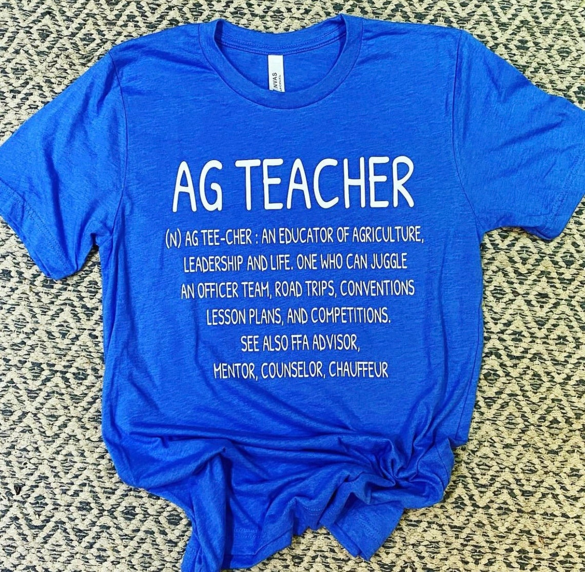 Ag Teacher TShirt FFA Teacher Shirt Agriculture Teacher Etsy