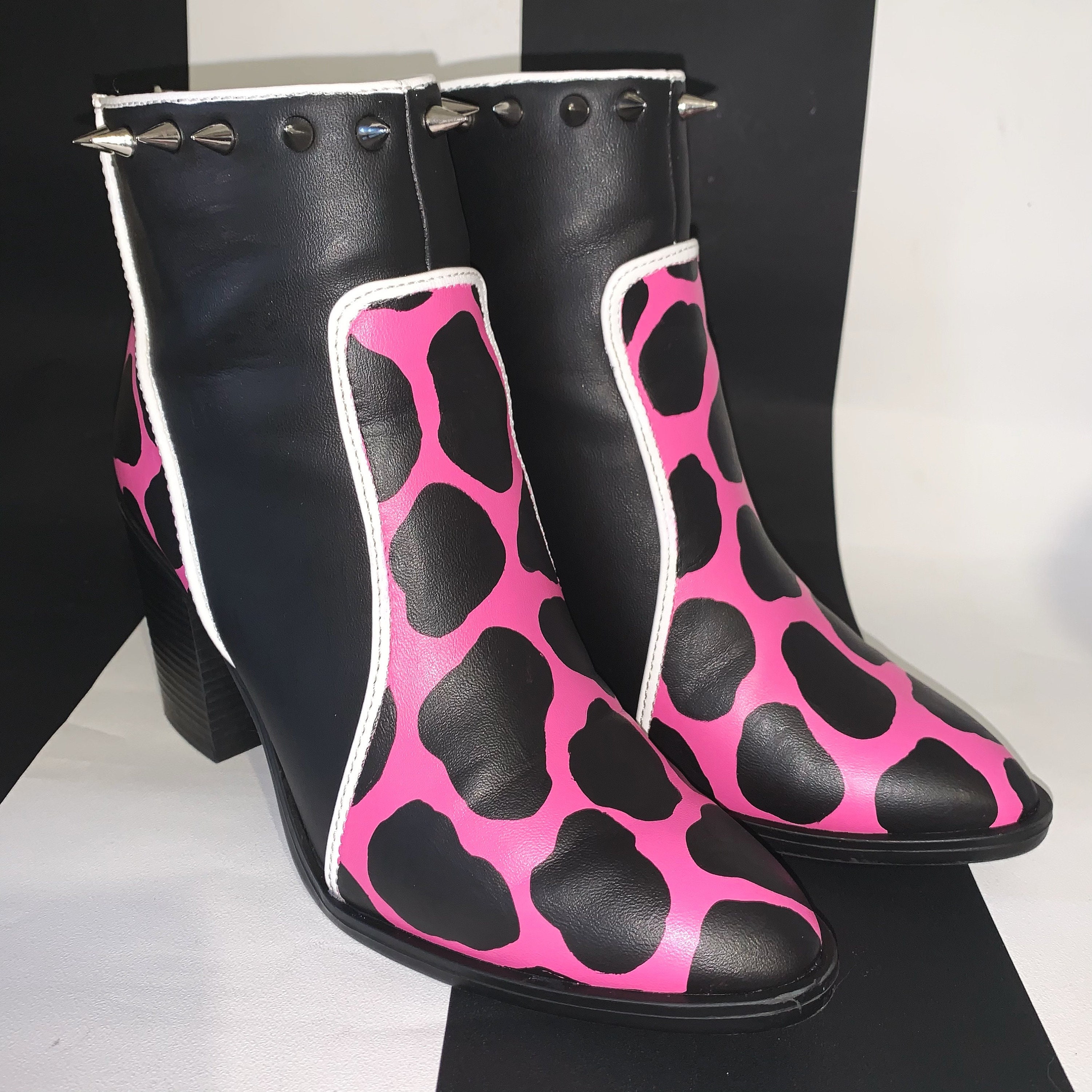 cow print boots