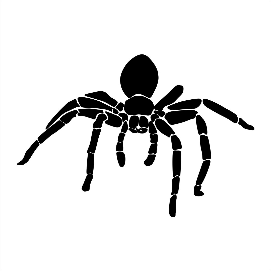 Spider Clip Art Vector Drawing Stencil Sticker T shirt Etsy