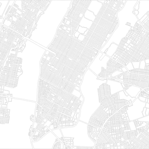 Mapa de calles de Manhattan, artes vectoriales y dibujo gráfico, archivo editable