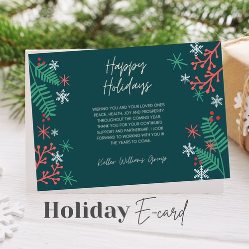 Digital Holiday Card for Business Company Christmas Card Etsy