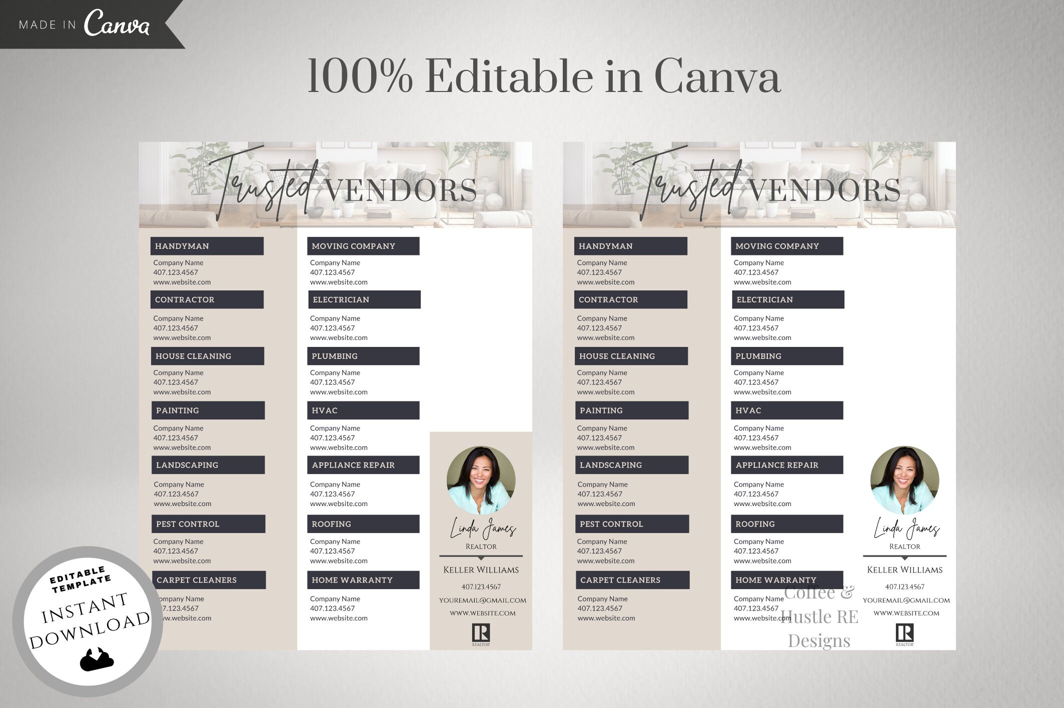 Trusted Vendors List Realtor Trusted Vendors Flyer Real Etsy