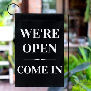 We are Open Sign Template