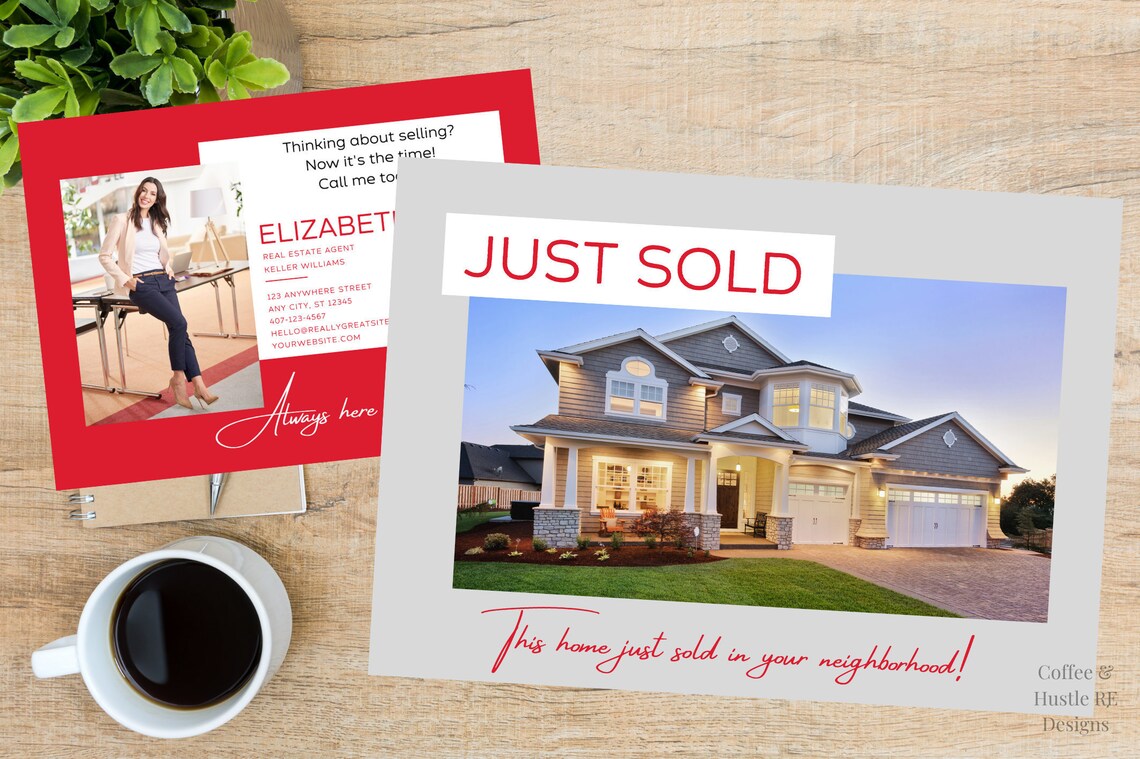 Just Sold Real Estate Postcard Real Estate Postcard Realtor Etsy España