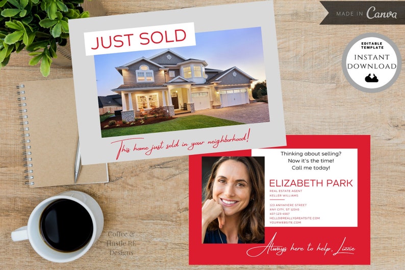 Just Sold Real Estate Postcard Real Estate Postcard Realtor Etsy