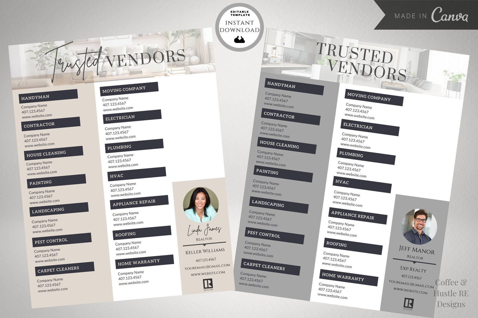 Trusted Vendors List Realtor Trusted Vendors Flyer Real Etsy