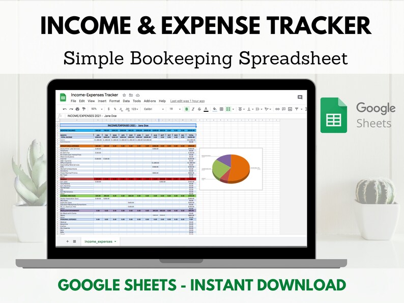 expense and income tracker google sheets