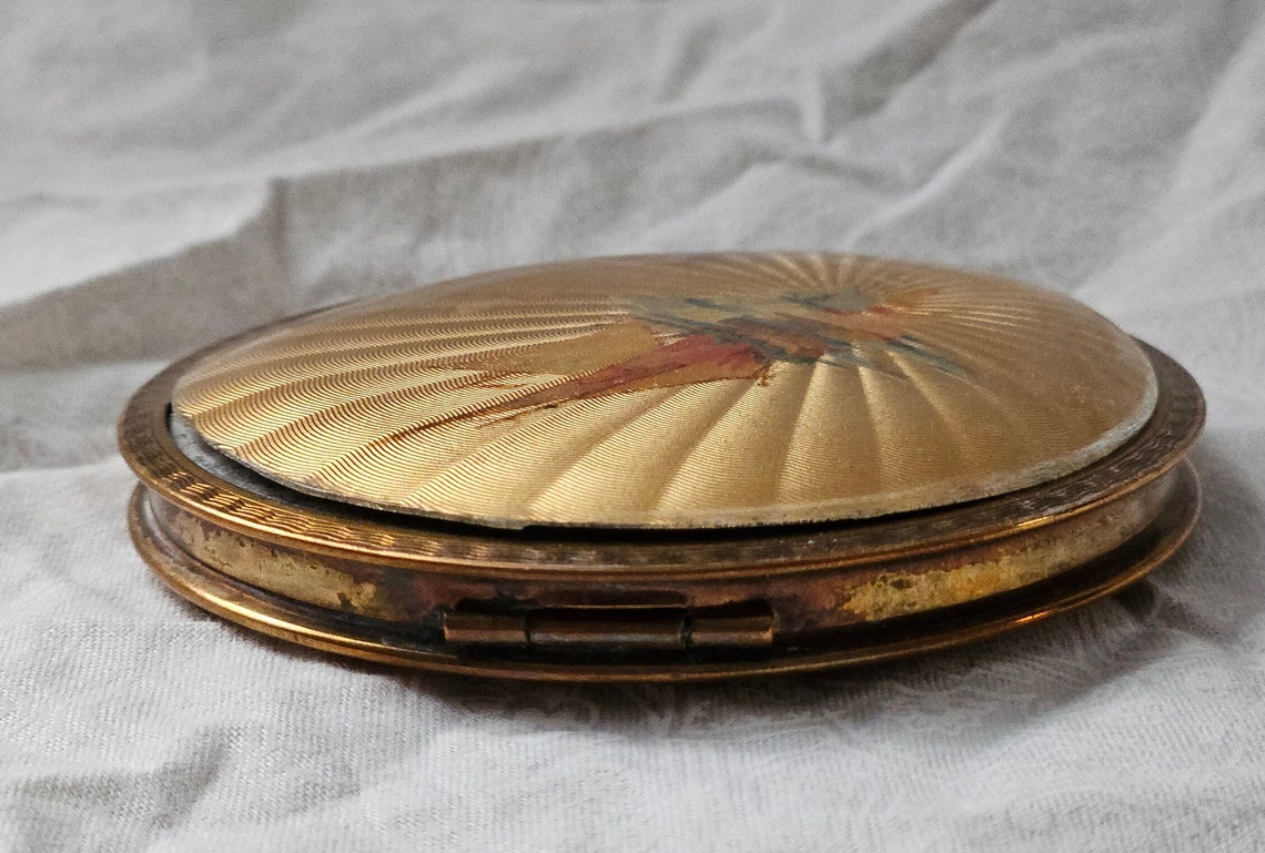 Stratton Tiger Compact 1940's Stratton Compact - Etsy