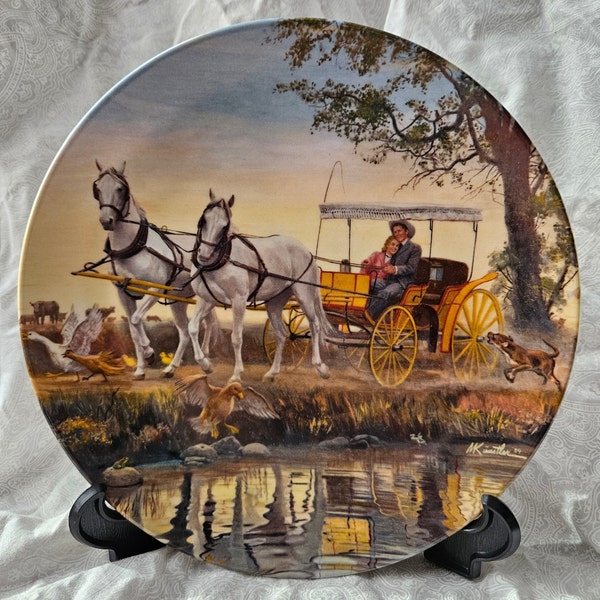 Oklahoma, "The Surrey With the Fringe on Top" Commemorative Plate with Original Box and Certificate of Authenticity!