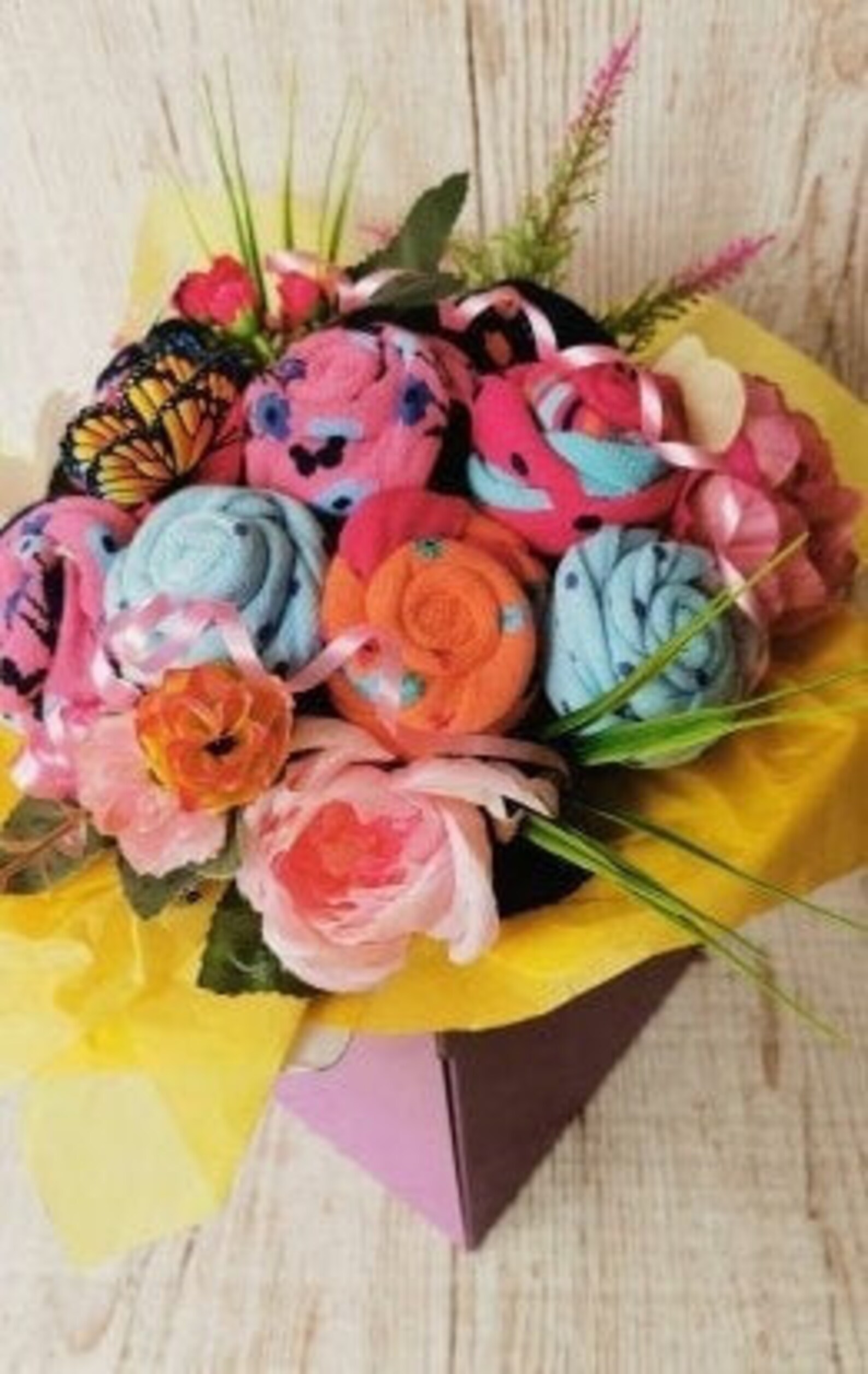 Ladies socks bouquet in a living vase perfect as a happy Etsy