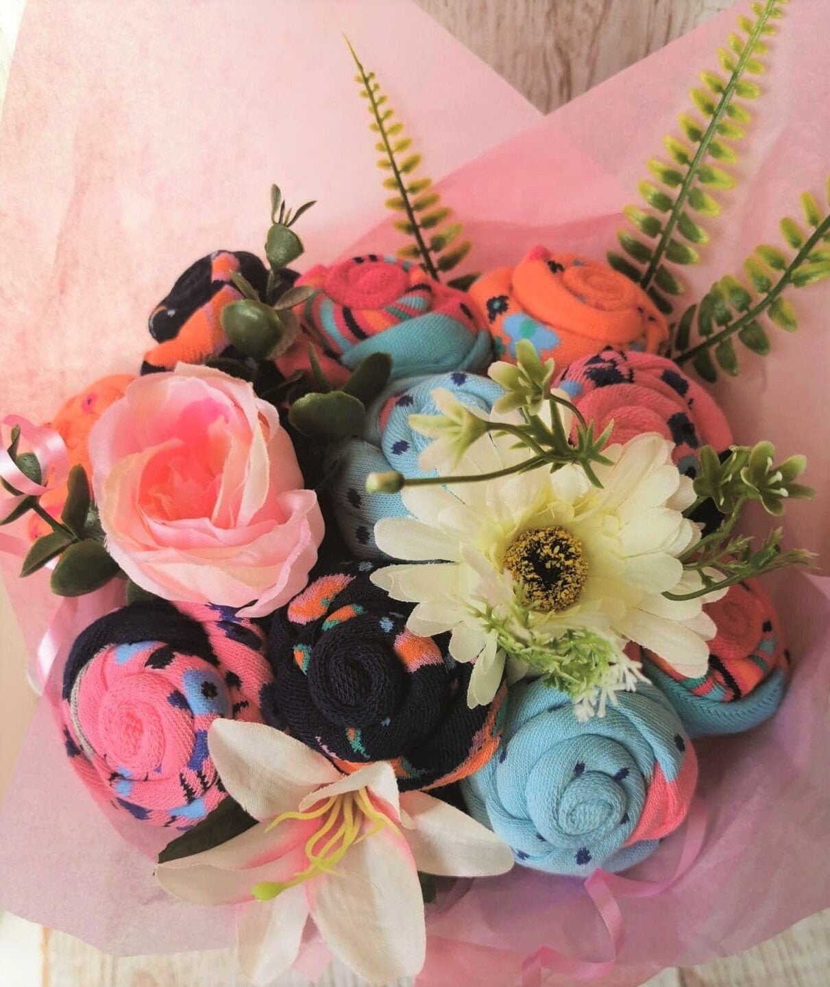 Ladies socks bouquet in a living vase perfect as a happy Etsy