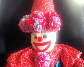 Vintage 24" gevulde clown