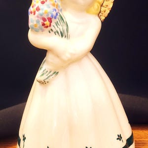 Vintage 7" Angel Artist Made Unsigned 1970's (tiny chip on dress below flower)