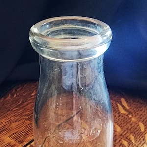 Vintage 1/2 Pint Glass Milk Bottle