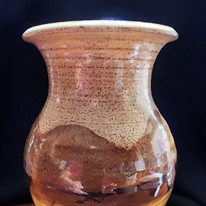 Vintage Art Pottery Signed J Kamn Earthtones Vase