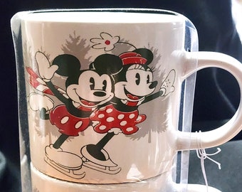 Vintage Disney Set of Mickey & Minnie Mouse Christmas Theme in Original Packaging