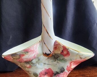 Vintage Formalities Basket/Vase by Baum Brothers Co. Porcelain Hand Painted - Just Gorgeous!