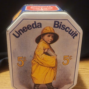 Vintage Tin Box Needa Bisquit Nabisco Company 1923