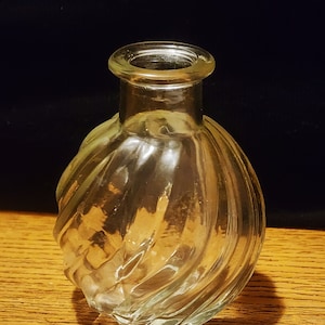 Vintage Swirled Glass Bottom Portion of Perfume Bottle