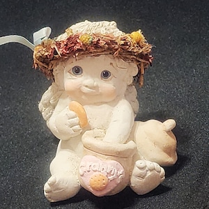 Vintage Dreamsicle Baby Cherub Angel
