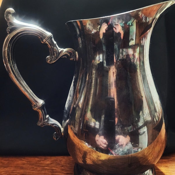 Vintage Silver Plated Pitcher by WM. Rogers