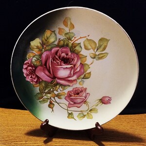 ヴィンテージの Seeres Bavaria Monte Carlo Roses 手描きプレート - 素晴らしい!