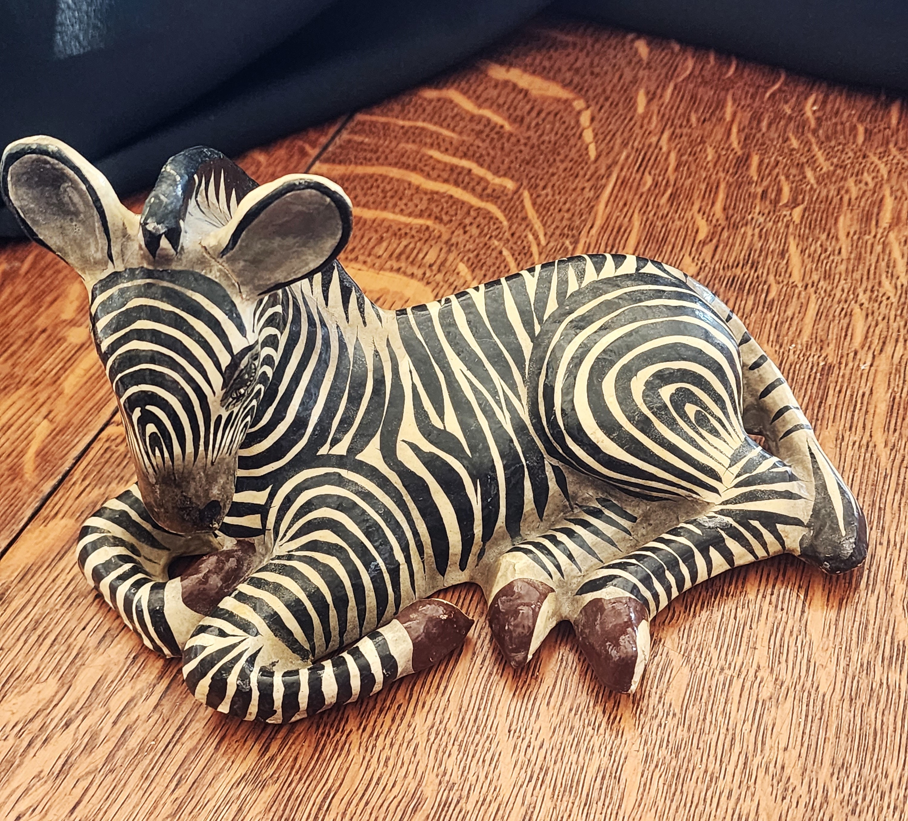 Vintage Sermel Mexico Honal Sal Tonala Paper Mache Zebra - Etsy