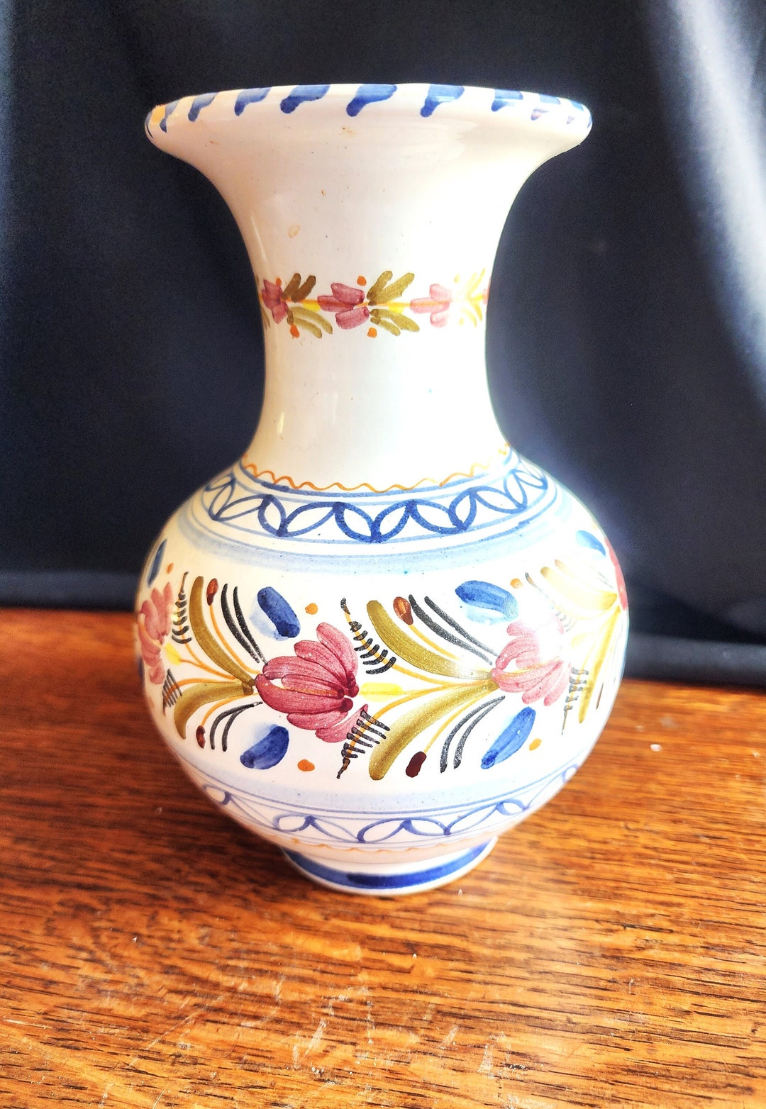Vintage Artist Created Vase Hand Painted - Etsy