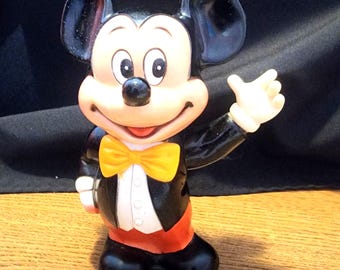 1950's Mickey Mouse Squeak Toy / Sun Rubber Co. / Walt Disney
