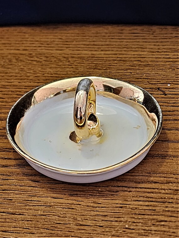vintage ring dish white Gem