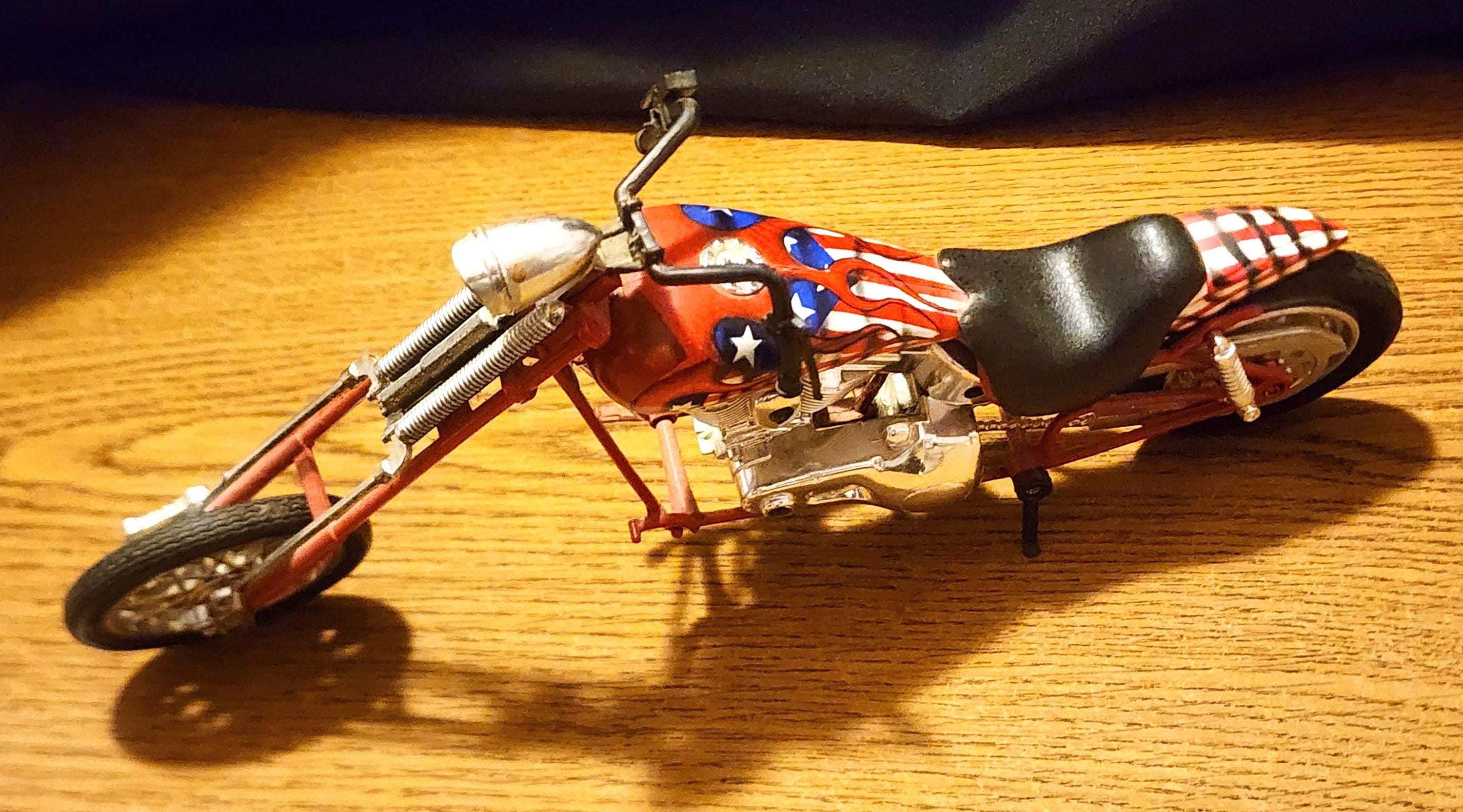 Vintage Red White and Blue Chopper Motorcycle Plastic Toy - Etsy