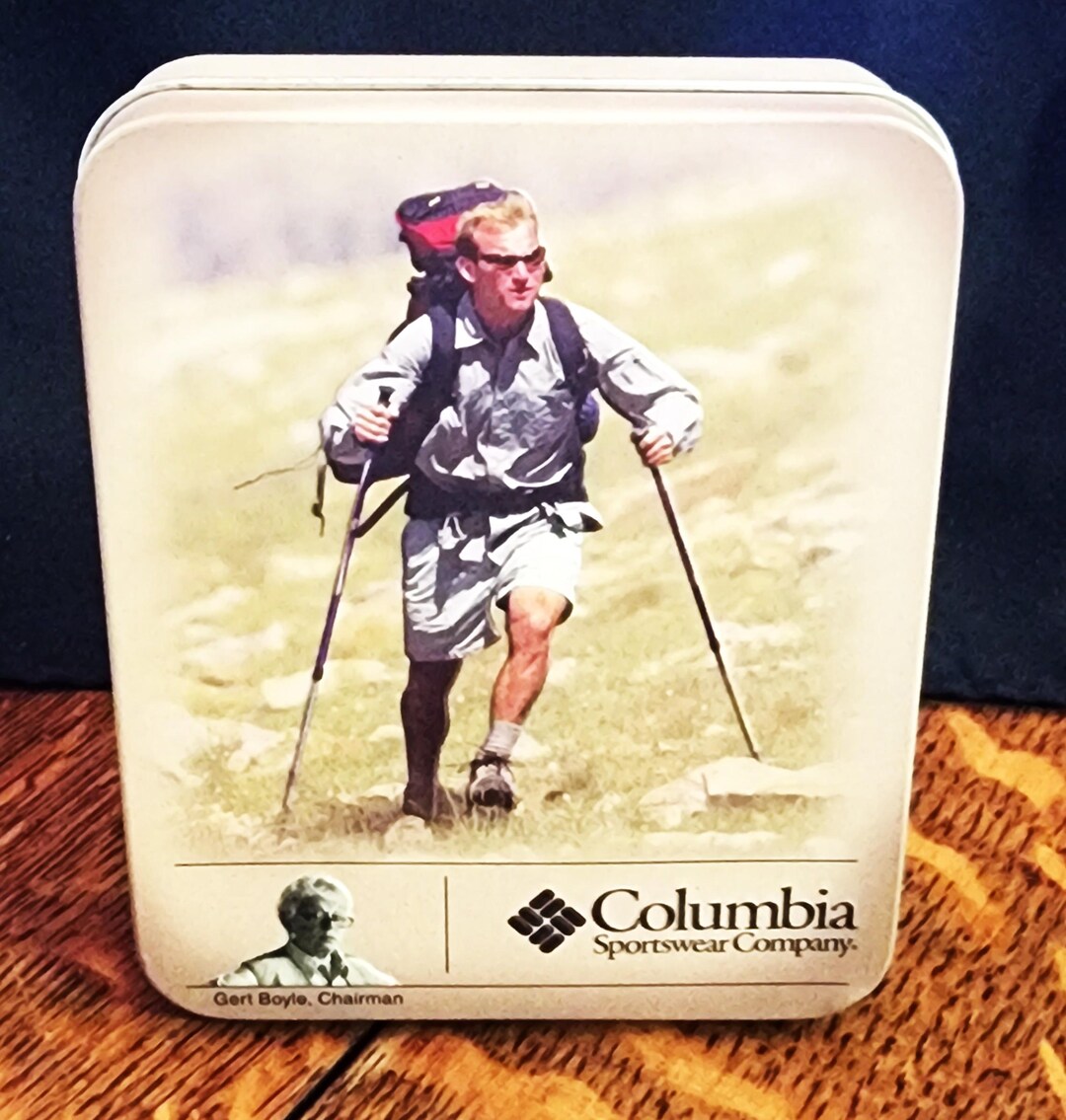 Vintage Columbia Sportswear Tin - Etsy