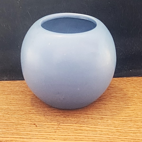 Vintage Blue Round Small Planter