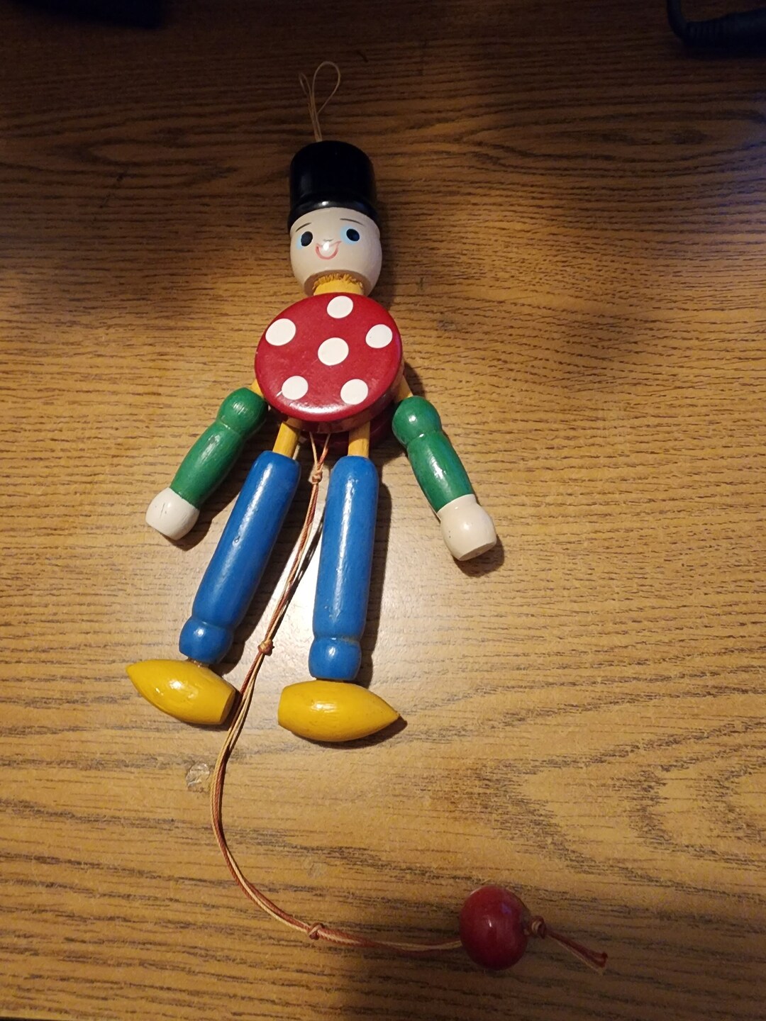 Vintage Jumping Jack Pull Toy Etsy