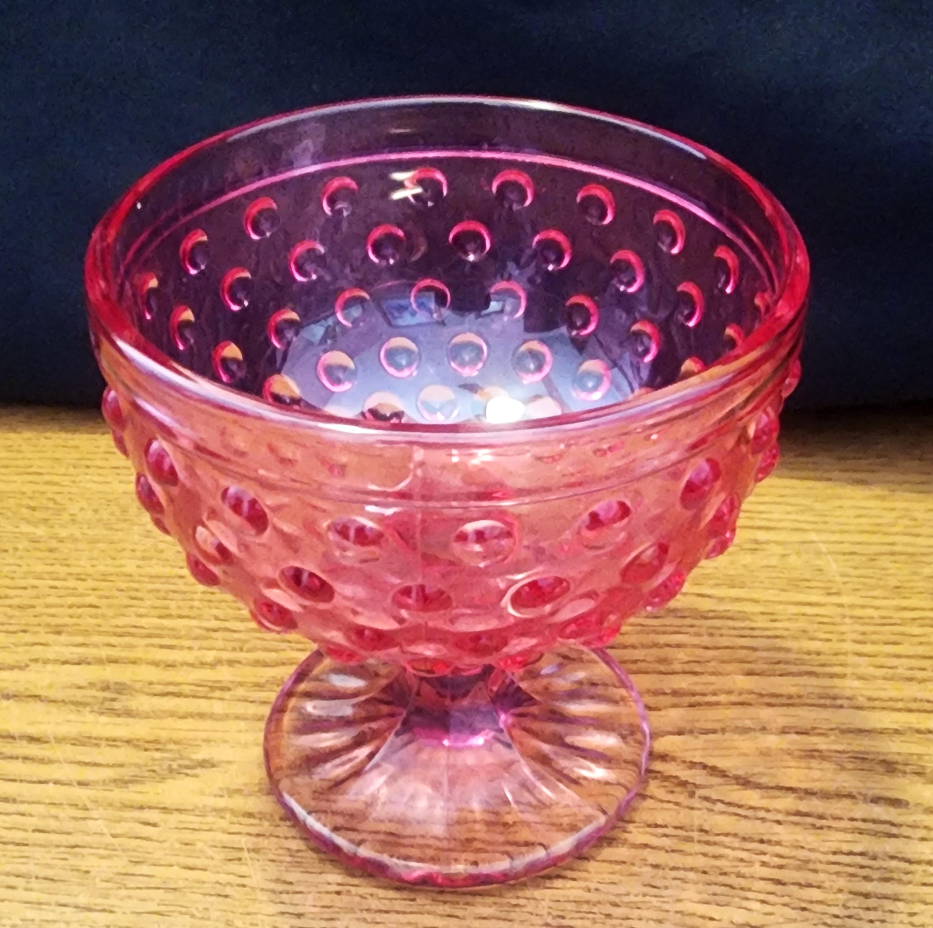 バーベキュー・調理用品 OLD THEATER UNREAL HI-BALL GLASS Vintage Depression Glass Hob Nob Raspberry Pedestal Goblet - Just