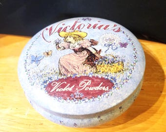 Lata de polvos vintage de Victoria's
