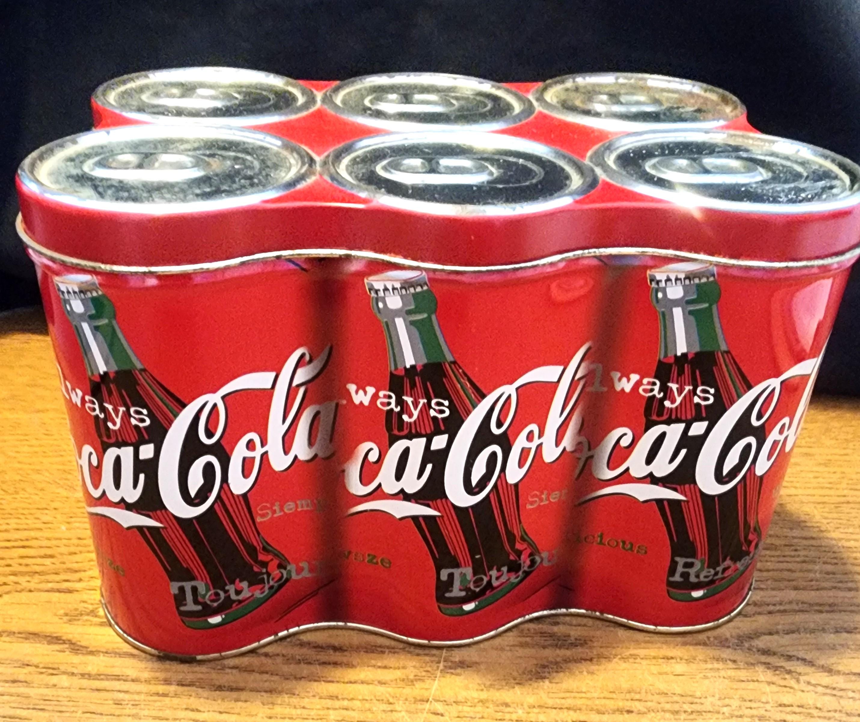 Vintage 1998 Coca Cola 6 Pack Tin W/lid - Etsy
