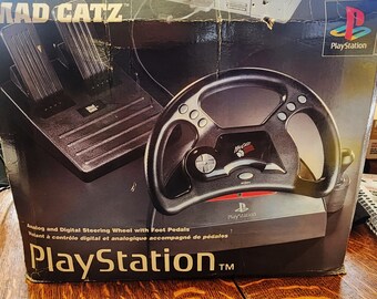 【⚡️MAD CATZ Analog Steering Wheel for PS】 Mad Catz Racing Analog Steering Wheel and Pedals for