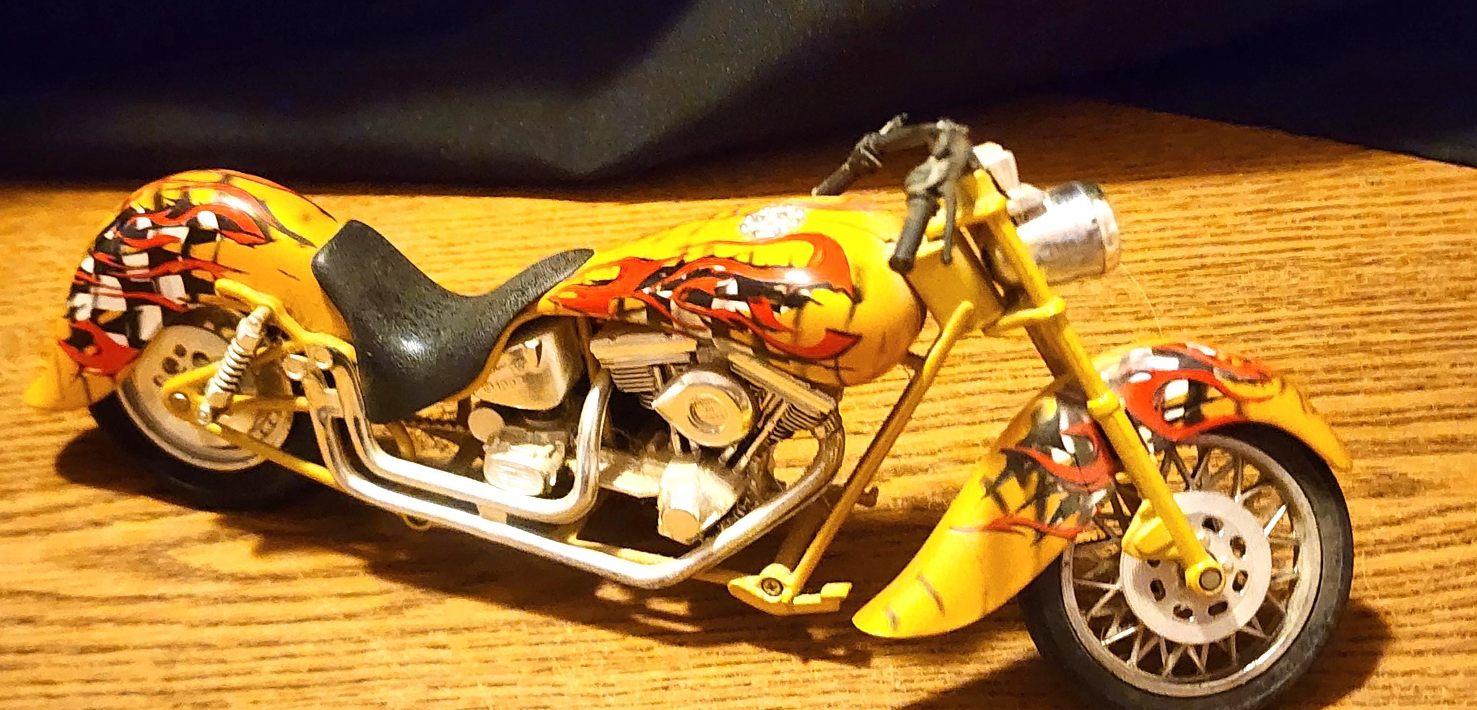 Vintage Yellow Chopper Motorcycle Toy Plastic - Etsy