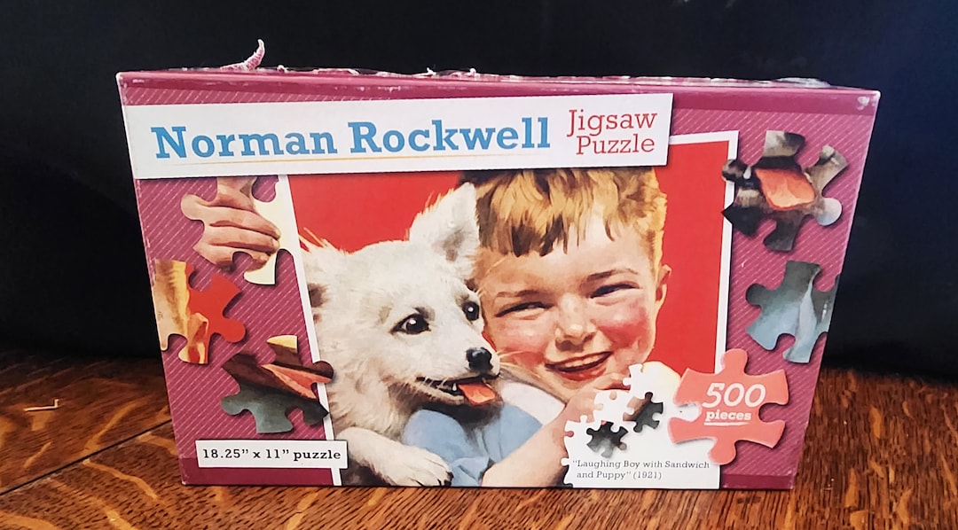 Vintage Norman Rockwell Puzzle Opened - Etsy
