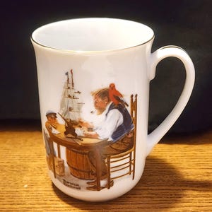 Vintage Porcelain Norman Rockwell Mug For A Good Boy