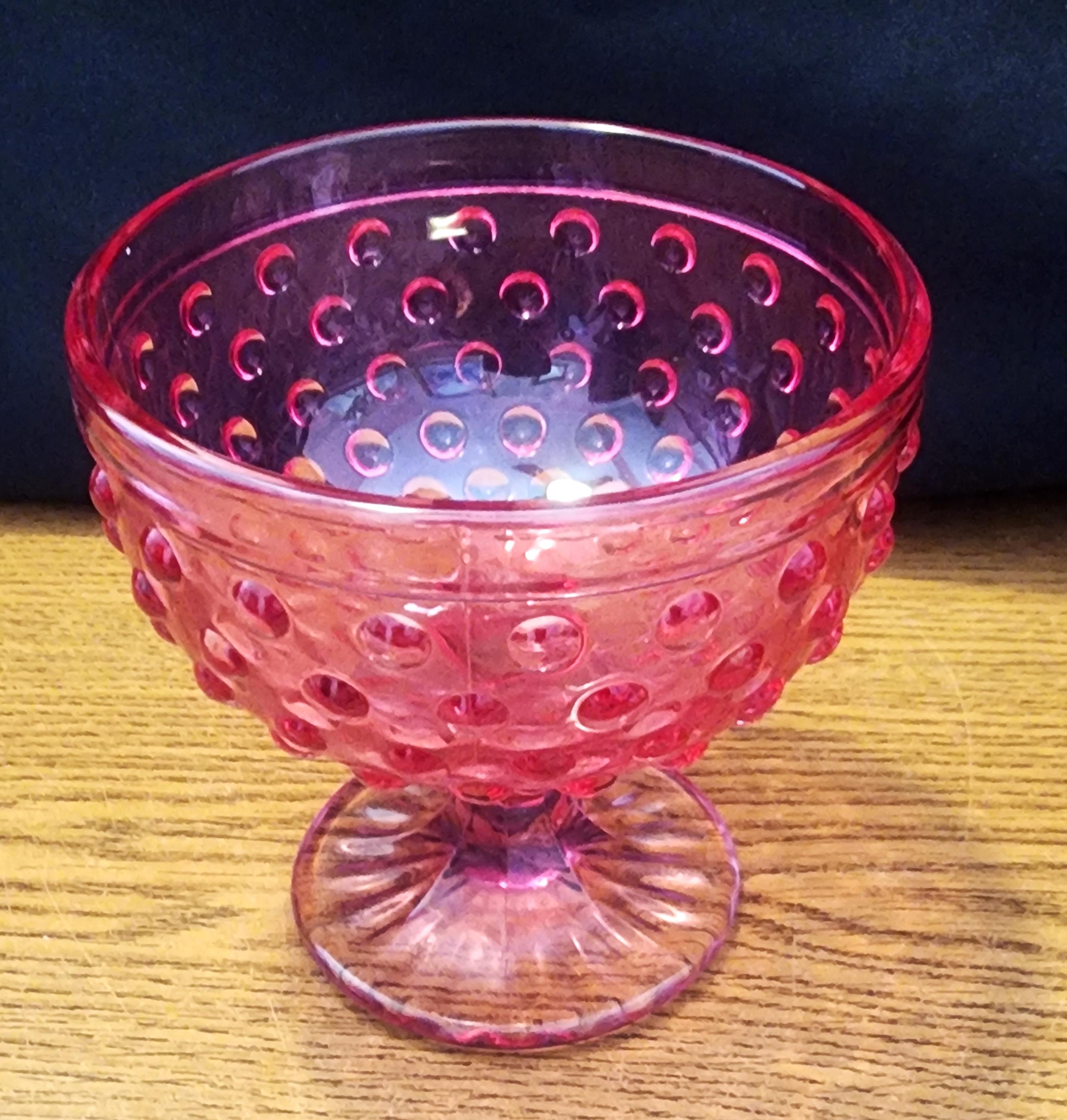 バーベキュー・調理用品 OLD THEATER UNREAL HI-BALL GLASS Vintage Depression Glass Hob Nob Raspberry Pedestal Goblet - Just