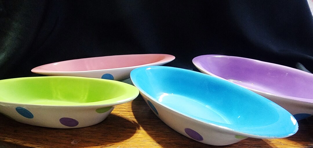 Vintage Rectangular Ice Cream Boats Etsy