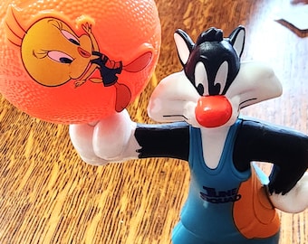 Vintage Spacejam 2 Sylvester With Tweety on a Spinning Ball - Etsy