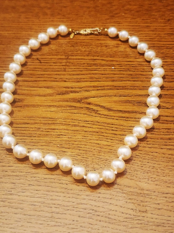 Vintage 16" Napier Faux Pearl Necklace