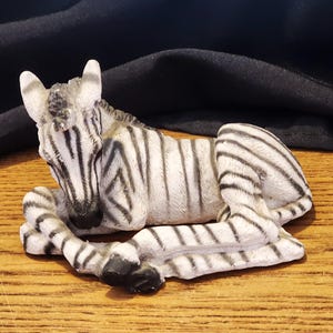 Stenen zebrafiguur vintage 1987