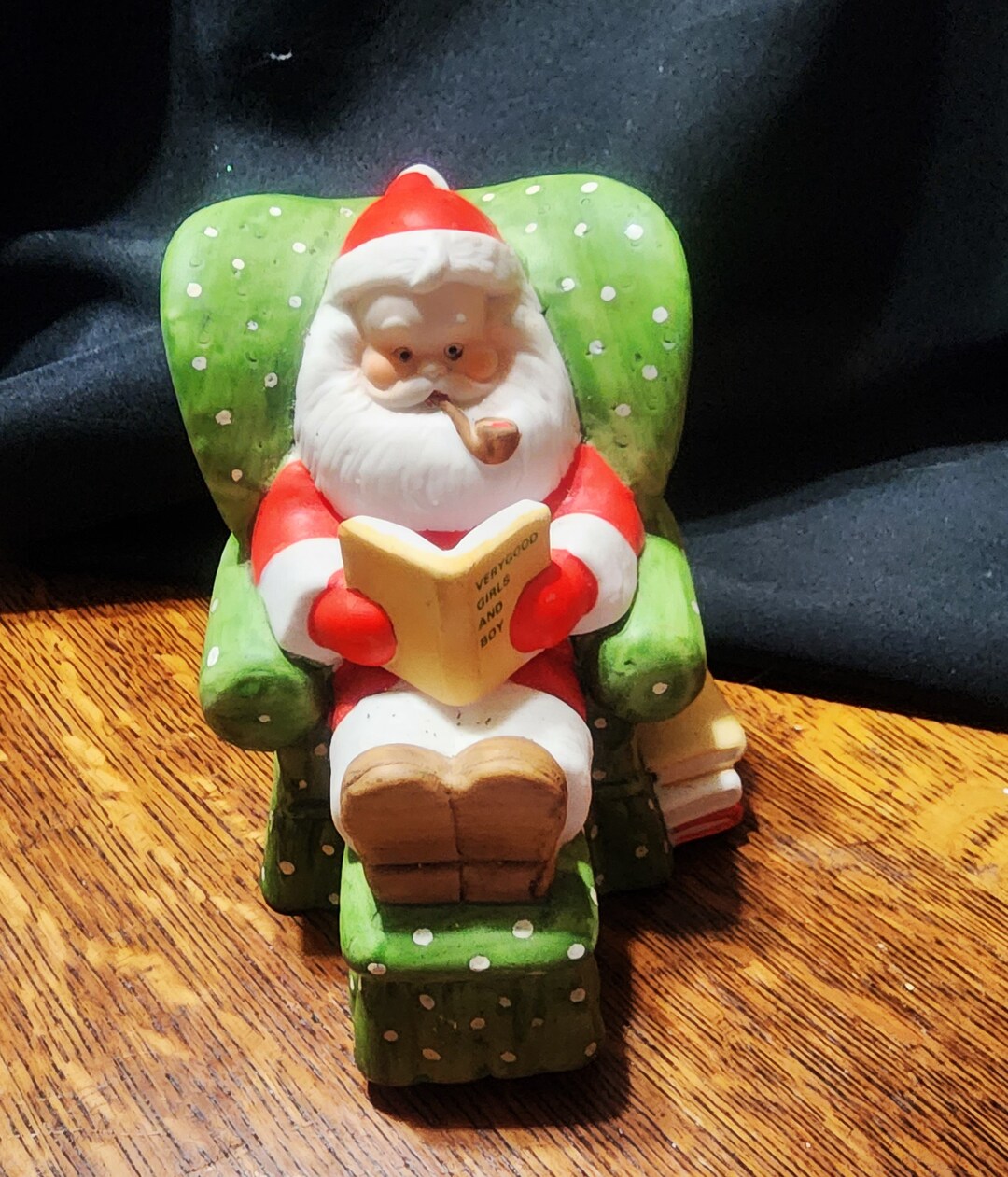 Vintage Santa in an Easy Chair Music Box Sings I'll Be Etsy
