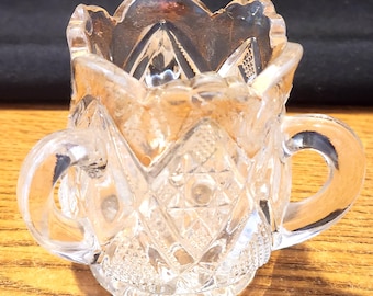 Palillero de cristal vintage de EE. UU. de la década de 1890