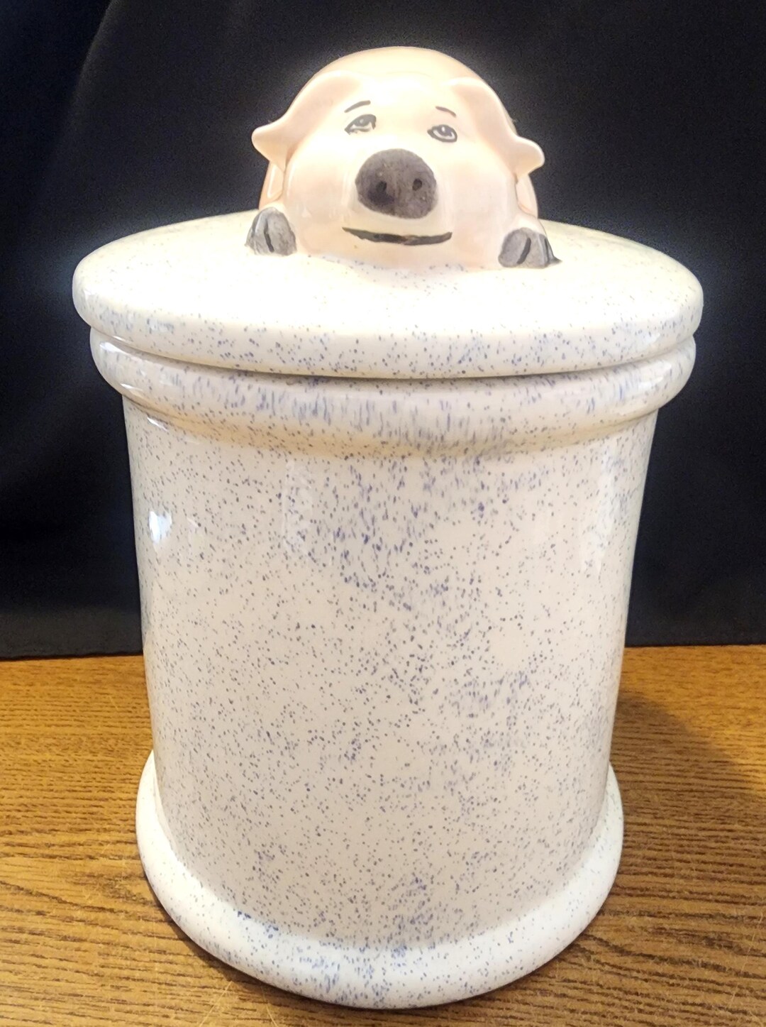 Vintage Pink Pig Cookie Jar - Etsy